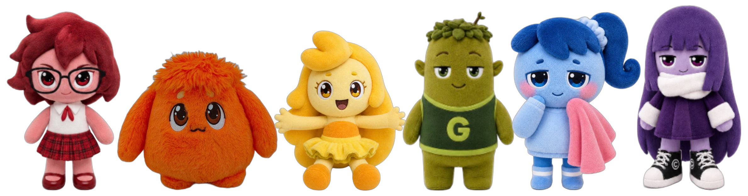 Side By Side We Shine - All 6 Scented Rainbow Plush Friends